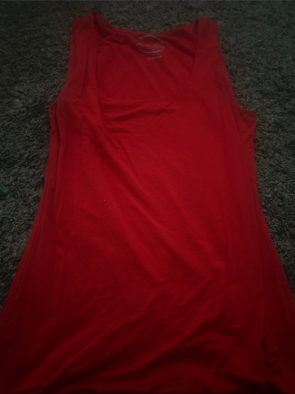 INC International Concepts Red Scoop Neck Tank Top